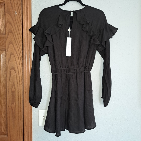 NWT Stilla Prairie Gothic Core Mini Flare Dress - Picture 5 of 7